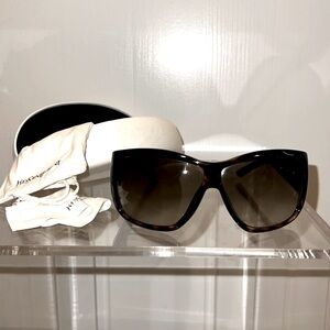 Yves Saint Laurent brown tortoise shell gradient 6112 sunglasses